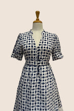 Load image into Gallery viewer, Blue and White Dot Dress