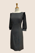 Load image into Gallery viewer, Charcoal Shift Dress 3/4 Sleeve