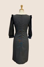 Load image into Gallery viewer, Charcoal Shift Dress 3/4 Sleeve