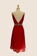 Load image into Gallery viewer, Orange Cocktail Embroidery Dress