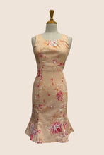 Load image into Gallery viewer, Peach Rose Floral Tulip Dress