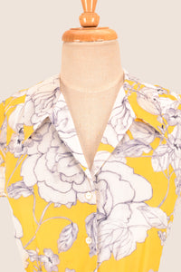 Ellen Custard & Cream Floral Dress