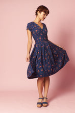 Load image into Gallery viewer, Enchanted Navy Cherry Blossom Dress
