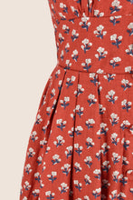 Load image into Gallery viewer, Iva Burgundy &amp; Cream Floral Linen Dress