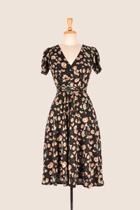 Fiorella Corset Black Dots Daisy Dress