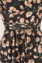 Load image into Gallery viewer, Fiorella Corset Black Dots Daisy Dress