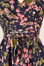 Load image into Gallery viewer, Fiorella Corset Navy Berries Dress