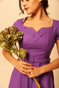 Juliet Cross Collar Lilac Dress