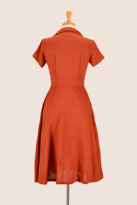 Loretta Rust Dress