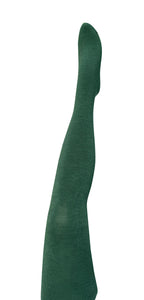 Luxe Green Merino Wool Tights S/M