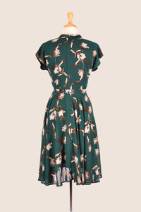 Manette Green & Brown Floral Dress