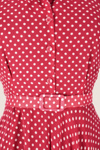 Load image into Gallery viewer, Manette Red &amp; Cream Polka Dot Dress