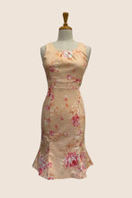 Load image into Gallery viewer, Peach Rose Floral Tulip Dress
