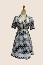 Load image into Gallery viewer, Blue and White Dot Dress