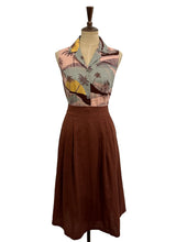 Load image into Gallery viewer, Roxy Brown Linen Skirt