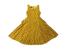 Load image into Gallery viewer, Chita Mustard &amp; Cream Polka Dot Linen Dress