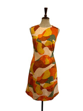 Load image into Gallery viewer, Malia Mustard Geometric Linen Dress