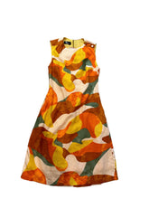 Load image into Gallery viewer, Malia Mustard Geometric Linen Dress