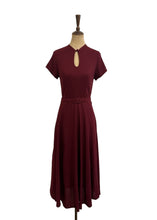 Load image into Gallery viewer, Sakura Burgundy Linen Dress