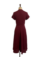 Load image into Gallery viewer, Sakura Burgundy Linen Dress