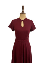 Load image into Gallery viewer, Sakura Burgundy Linen Dress