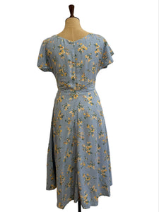 Farmhouse Green & Yellow Floral Dress