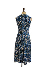 Load image into Gallery viewer, Evangeline Turquoise Floral Linen Dress