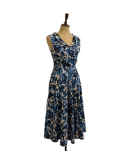 Load image into Gallery viewer, Evangeline Turquoise Floral Linen Dress