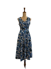 Load image into Gallery viewer, Evangeline Turquoise Floral Linen Dress