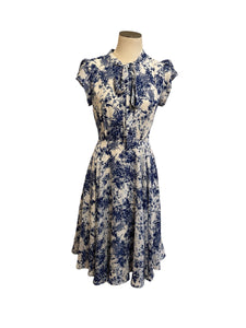 Sabe Blue & Cream Floral Dress