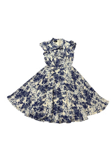 Sabe Blue & Cream Floral Dress