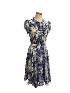 Sabe Blue & Cream Floral Dress