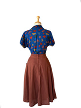 Load image into Gallery viewer, Tessie Blue Retro Blouse