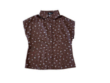 Load image into Gallery viewer, Minki Green Petite Floral Blouse