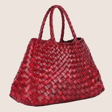 Load image into Gallery viewer, Portofino Woven Basket Bag Red