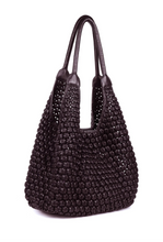 Load image into Gallery viewer, Clovelly Flower Knot Shopper - Brown