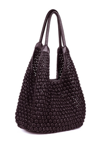 Clovelly Flower Knot Shopper - Brown