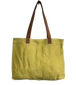 Cassandra Cotton Jute Shopper Pear