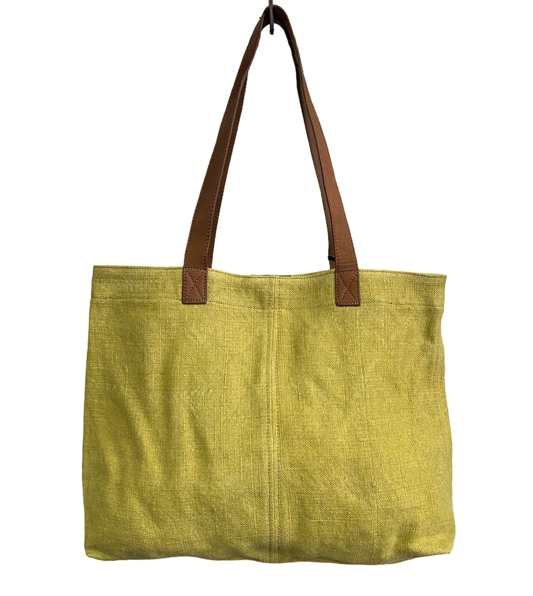 Cassandra Cotton Jute Shopper Pear