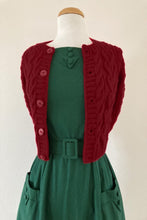 Load image into Gallery viewer, Red Crop Cardigan