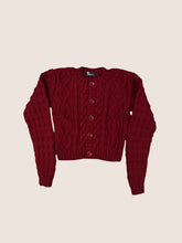 Load image into Gallery viewer, Red Crop Cardigan