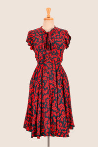 Sabe Navy & Red Dandelion Dress