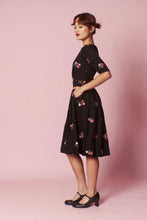 Load image into Gallery viewer, Serenity Black Embroidery Dress