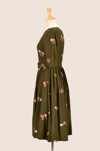 Serenity Green Embroidery Dress