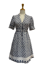 Load image into Gallery viewer, Blue and White Dot Dress