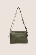 Load image into Gallery viewer, Soft Cow Leather Double Zip Comp Bag - Olive