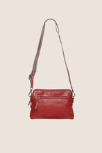 Load image into Gallery viewer, Soft Cow Leather Double Zip Comp Bag - Scarlet
