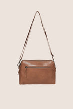 Load image into Gallery viewer, Soft Cow Leather Double Zip Comp Bag - Tan