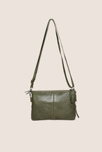 Load image into Gallery viewer, Soft Cow Leather Double Zip Comp Bag - Olive