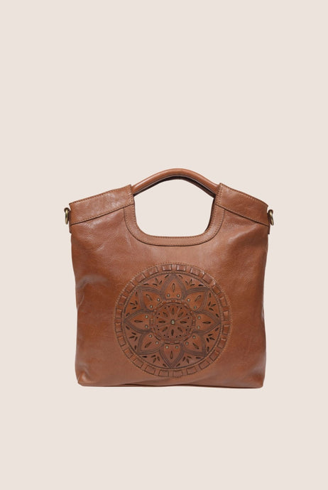 Vintage Leather Cross Body Bag - Tan